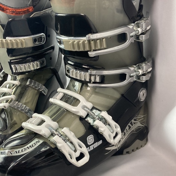 SALOMON DIVINE RS 8 black Ski Boots women’s Size 9 men’s 8 - Picture 3 of 7